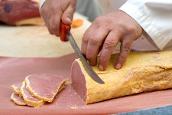 Slicing Meat, Butcher Shop